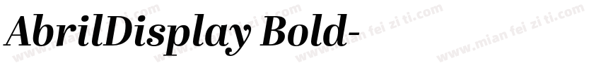 AbrilDisplay Bold字体转换